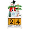 Per Natale Avvento Conto alla Rovescia Calendario Decorazione Scrivania con Cubi