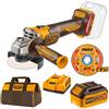Ingco Smerigliatrice angolare batteria 20V 5 ah 115 mm Brushless 25 dischi Borsa Ingco