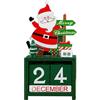 Per Natale Avvento Conto alla Rovescia Calendario Decorazione Scrivania con Cubi
