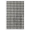 The Modern Rug 2000 Tappeto di lana trapuntato a mano: pied de poule bianco e nero, design moderno