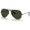 Ray-Ban Ray Ban 3025 Aviator 58 L2823 Occhiali da Sole Nero/Verde G-15