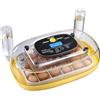 VEVOR Incubatrice da 24 Uova con Candela a LED, Display della Temperatura e dell'Umidità, Finestra Trasparente con Vista a 360°, per la Schiusa di Pulcini, Anatre, Oche