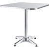 Does not apply Tavolo Quadrato in Alluminio per Giardino, 60X60X70 Cm, Con Piedini Regolabili,