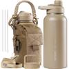 OneTigris Borraccia in acciaio inox 950ML, alta capacità, borracc Coyote Marrone