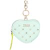 THUN Portachiavi astuccio cuore con borchie, verde acqua