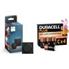 Philips Hue Interruttore Tap Dial Smart, Alimentazione a Batteria, Nero + Duracell C x 4