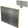 Amig - Zanzariera Estensibile per Finestra - 100 x 70 cm - Telaio in Alluminio Oro - Rete in Fibra di Vetro Grigia - Regolabile - Installazione senza attrezzi - Mod. ME01