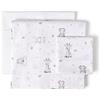 Interbaby Set di 3 Lenzuola per Carrozzino KOALA en blanco rosa · 100% COTONE · Lenzuolo per Neonati
