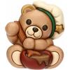 THUN - Teddy chef in ceramica, medio - Thunland - 9,7x8,9x10,5 cm