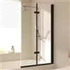 EMKE Vasca da bagno da doccia per vasca da bagno, 100 x 140 cm, pieghevole, 2 pezzi, per vasca da bagno, 6 mm, vetro di sicurezza