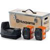 Husqvarna Set Akku KIT PACE Con 2x B380X Batteria E Caricabatterie C900X Valigia