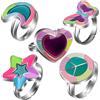 5 PC Rings regolabile Anello di dito a temperatura anello termocromico