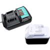 Aelcouth Caricabatterie per Makita DC18WA 14,4-18V+ batteria 18V 4,0Ah BL1840G