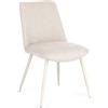 Bizzotto Sedia Cora Design Moderno Acciaio Poliestere 48x62x84 h Beige 730123