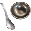 Cucchiaio in per titanio design rotondo 15,4 cm - cucchiaio da pranzo leggero in