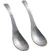 Cucchiaio in per titanio design rotondo 15,4 cm - cucchiaio da pranzo leggero in