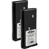 vhbw 2x Batteria per Kenwood TK-2307 TK-260G TK-2107 TK-250 TK-260 1800mAh 7,4V