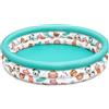 Bestway 51226-7 Piscinetta gioco Safari Pals- 1,22 m x 25 cm, azzurro