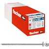 Fischer Viti per Legno e Costruzioni PowerFast FPF II WTP 8,0x160, Filettatura Parziale, Testa Svasata Flangiata, Impronta Torx, Zincata Bianca, 50 Pz, 566336