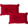 LifeChic Cuscino da Viaggio Gonfiabile 38x24cm Bordeaux - Comfort e Sostegno per Collo, Perfetto per Viaggi e Relax, Aereo, Auto, Treno e Ufficio, Facile da Gonfiare, 2 Pezzi