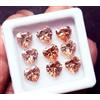 Zaffiro Padparadscha Sciolto 6x6 mm Cuore Arancione Con Regalo