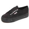 SUPERGA H0160 sneaker donna SUPERGA black canvas platform shoes woman