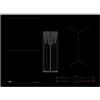 AEG TCH74B01FB - Piastra a induzione con estrattore integrato, 68 cm, 4 zone, funzione Bridge, 9 livelli di potenza, Gestire individualmente i 4 fuochi, spegnimento automatico, nero