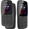 Nokia 106 (2019) Dual SIM CELLULARE SENIOR BLACK NERO RADIO TORCIA