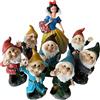 SET DA GIARDINO ESTERNO 8PZ POLIRESINA BIANCANEVE H. 44cm CON 7 NANI H. 28cm