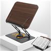 JABNOW Leggio per Libri con Base Girevole a 360° Supporto per Libri in Legno Supporto