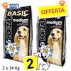FORZA10 2 SACCHI Forza 10 BASIC MEDIUM- Kg.14 - Crocchette al pesce x cani taglia grande