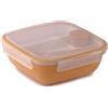 Snips Fresh Lunch Box Quadrato 1,50 L Porta Pranzo con Vassoio a 2 Scomparti