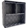 Brandsseller Set di 4 scatole portaoggetti piccolo grigio 26 x 26 x 8,5 cm
