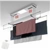 foxydry Pro stendibiancheria da soffitto elettrico con aria calda 160 cm