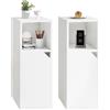 YMYNY Set di 2 Comodini Stretti, Tavolini Salotto, Scomparto Aperto,