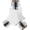 Deviatore acqua idraulico tre vie 1 in 2 out compatibile con raccordi 4 vie