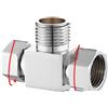 Deviatore acqua idraulico tre vie 1 in 2 out compatibile con raccordi 4 vie