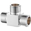 Deviatore acqua idraulico tre vie 1 in 2 out compatibile con raccordi 4 vie