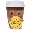 Posh Paws Swizzels Love Hearts 18cm "I LIKE YOU A LATTE" Coffee Cup Plush Soft Toy Gift