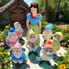 FratelliVagnoni Biancaneve e sette 7 nani grandi cm 65 110 per esterno da giardino cemento marmo