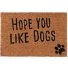 Relaxdays Zerbino Ingresso Casa, 40x60 cm, Tappeto Hope You Like Dogs
