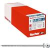 Fischer Viti per Legno e Costruzioni PowerFast FPF II WTP 8,0x240, Filettatura Parziale, Testa Svasata Flangiata, Impronta Torx, Zincata Bianca, 50 Pz, 568168