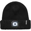SEALSKINZ Heydon - Berretto Impermeabile con Risvolto a LED, Nero, S-M