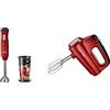 Russell Hobbs Desire Frullatore Ad Immersione, 500 W, 2 Velocita', Rosso & Desire Sbattitore, 350 W, Plastica, 5 Velocita', Rosso