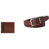 Fossil Uomo Huntington Portafoglio in pelle marrone e cintura Parker, Set