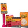 Scrub Daddy Dish Daddy, Testine di ricambio, spugna Scrub Mommy e testina di collegamento, spazzola per piatti che eroga sapone, spugna antigraffio a doppia faccia, raschietto incorporato - Rosa
