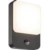 Wonderlamp - Applique da esterno a LED con sensore di luce e movimento Dei 8 W, luce neutra, IP54, lampada da esterno moderna, antracite