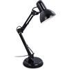 BRILONER - Lampada da scrivania retro, lampada da tavolo con interruttore on-off, lampada comodino con braccio regolabile, luce per lettura, 25W, attacco E14, 546x224 mm (PxA), metallo, Nero