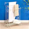 XAONIEN Portasciugamani in piedi per bagno a 3 barre in metallo, organizer per asciugamani, supporto con ripiano portaoggetti, rack per asciugare asciugamani da bagno, asciugamani, asciugamani, accessori da