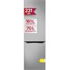 Amica KGCN 387 140 E - Frigorifero congelatore, altezza 170 cm, larghezza 54 cm, 231 L, NoFrost, FreshZone, Supercool, Super congelatore, effetto acciaio inossidabile